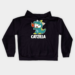 Catzilla Kitten Dragon Cat Halloween Costume Funny Cats Kids Hoodie